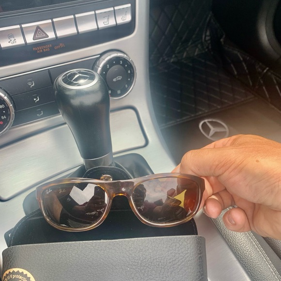 Ray-Ban Wrap Sunglasses Brown Turtle Shell Color. Beautiful!l and New. Italian. - Picture 7 of 9